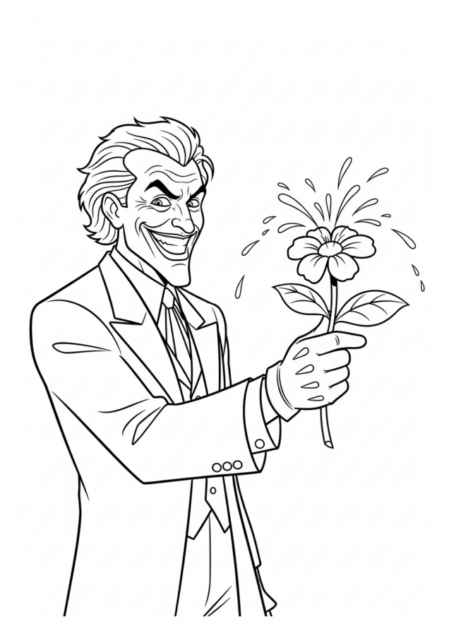 Coringa para imprimir e colorir