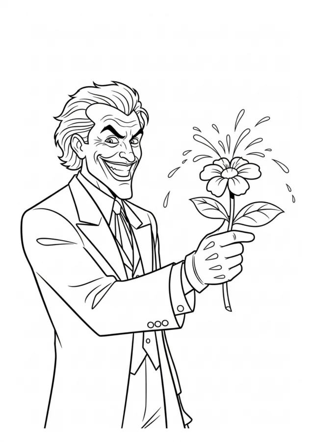 Coringa para imprimir e colorir