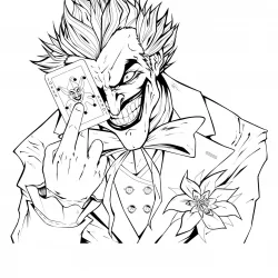 Coringa para imprimir e colorir