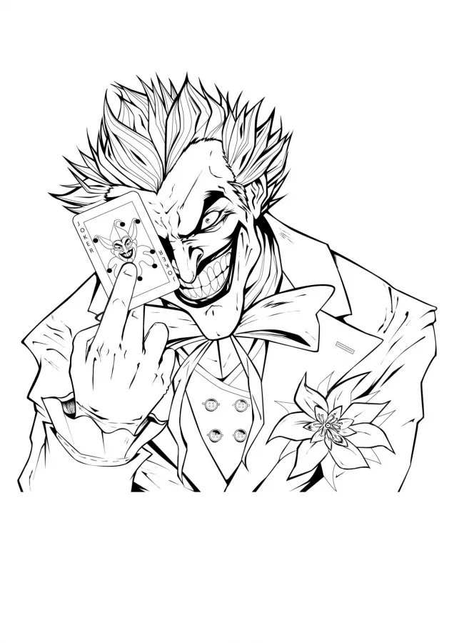 Coringa para imprimir e colorir