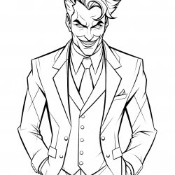 Coringa para imprimir e colorir