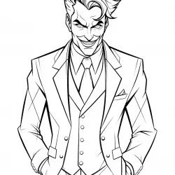 Coringa para imprimir e colorir
