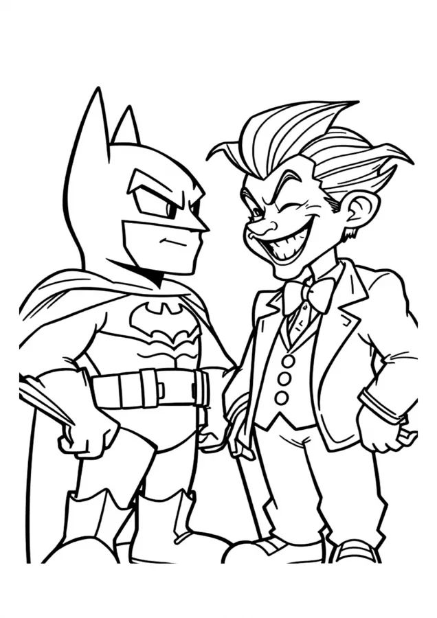 Coringa para imprimir e colorir