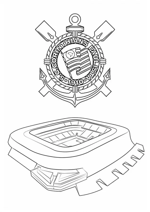 Corinthians para imprimir e colorir