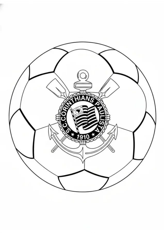 Corinthians para imprimir e colorir