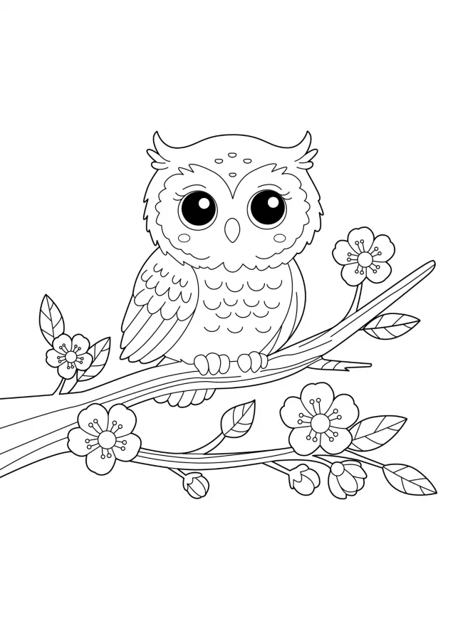 Coruja para imprimir e colorir