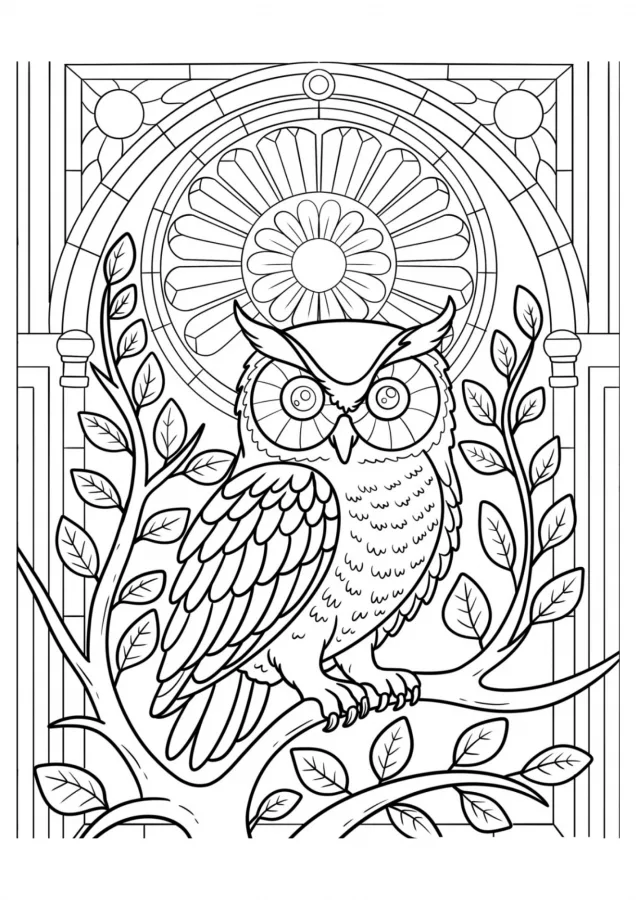 Coruja para imprimir e colorir