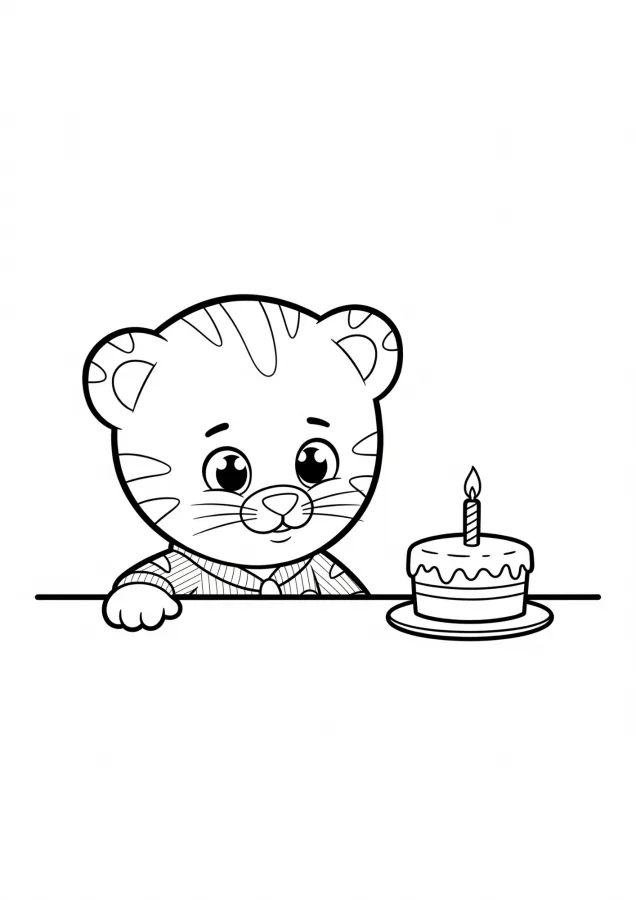 Daniel Tigre para imprimir e colorir