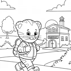 Daniel Tigre para imprimir e colorir