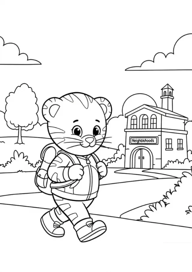 Daniel Tigre para imprimir e colorir