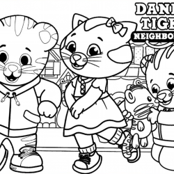 Daniel Tigre para imprimir e colorir
