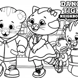 Daniel Tigre para imprimir e colorir