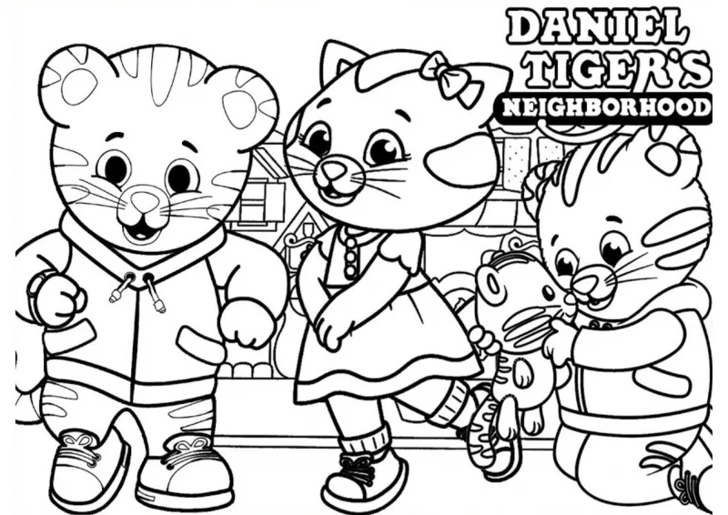 Daniel Tigre para imprimir e colorir