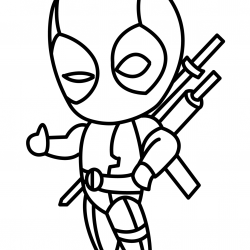 Deadpool para imprimir e colorir