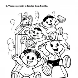 Dia das Crianças para imprimir e colorir