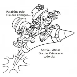 Dia das Crianças para imprimir e colorir
