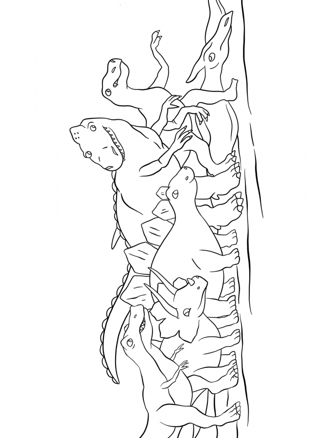 Dinossauros para imprimir e colorir