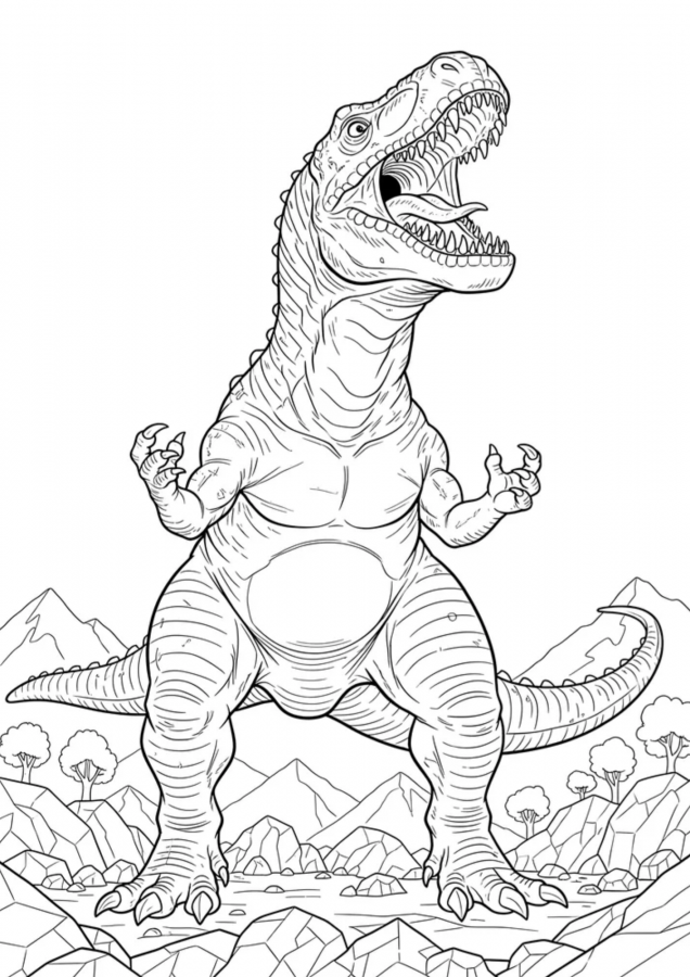 Dinossauros para imprimir e colorir