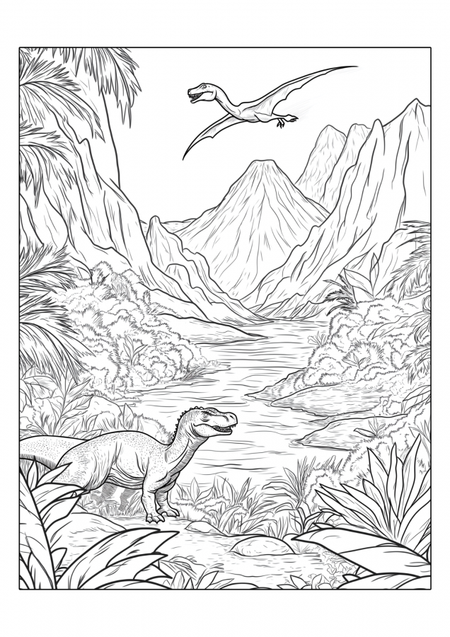 Dinossauros para imprimir e colorir