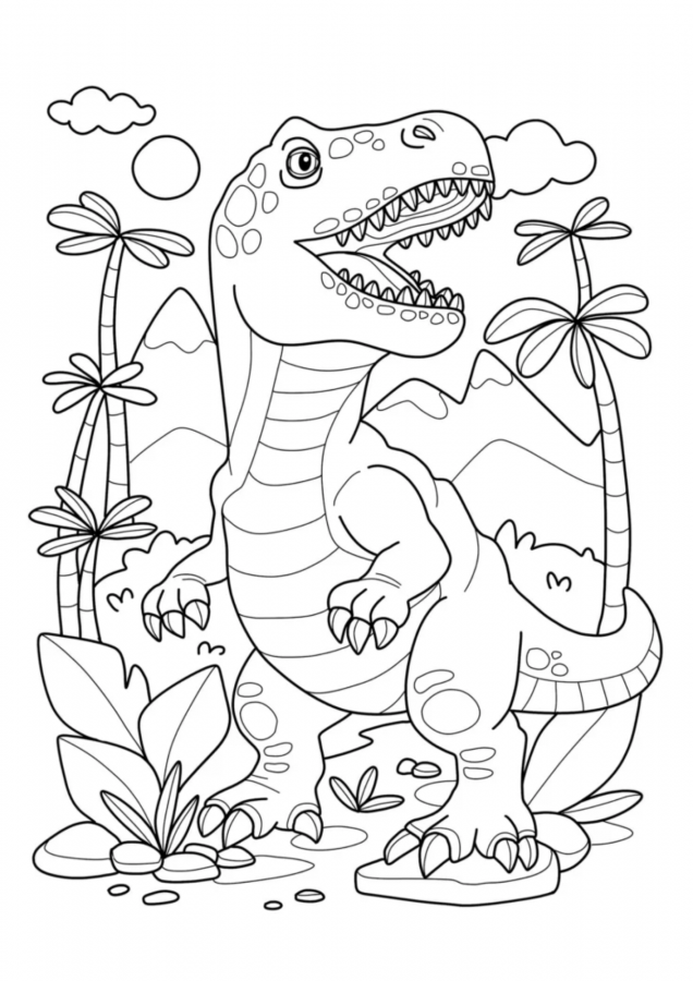 Dinossauros para imprimir e colorir