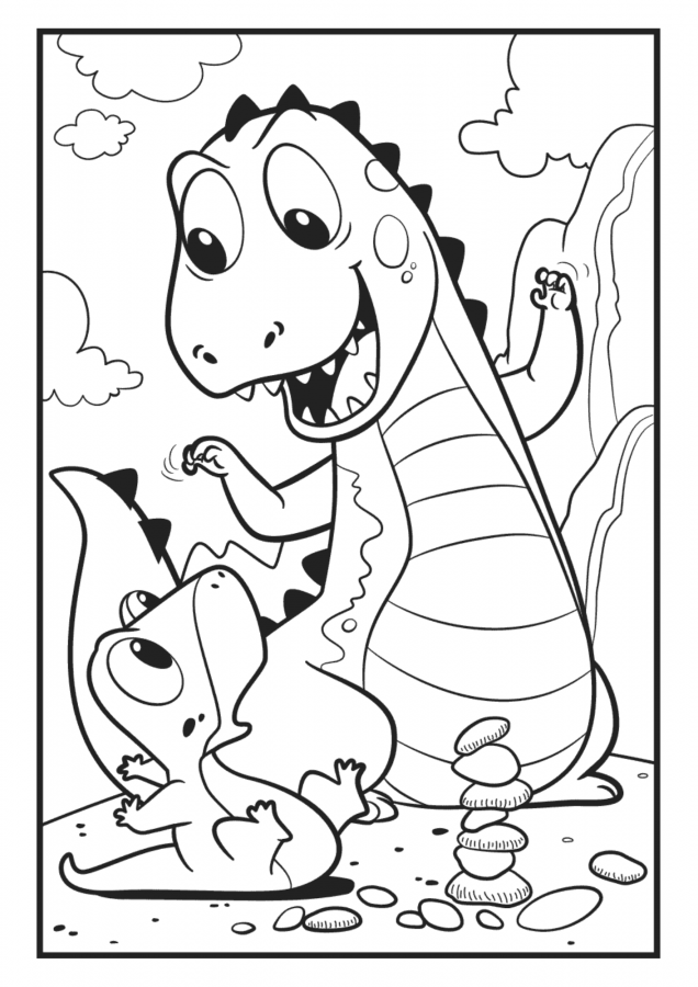 Dinossauros para imprimir e colorir