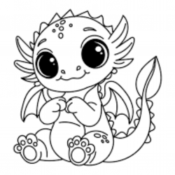 Dragão para imprimir e colorir