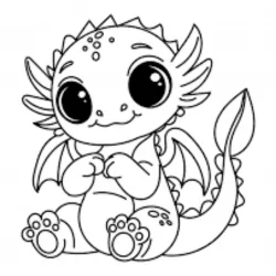 Dragão para imprimir e colorir