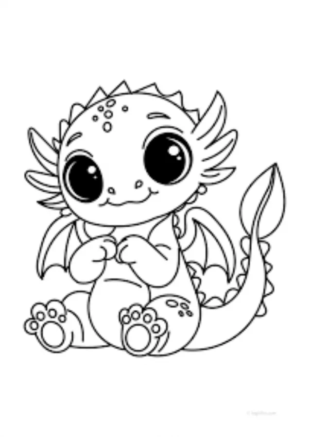 Dragão para imprimir e colorir