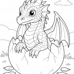 Dragão para imprimir e colorir