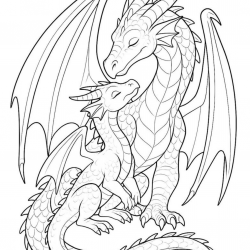 Dragão para imprimir e colorir
