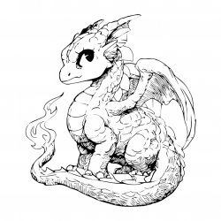 Dragão para imprimir e colorir
