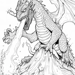 Dragão para imprimir e colorir