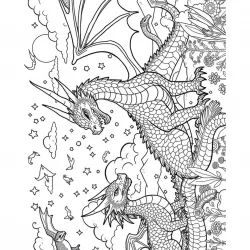 Dragão para imprimir e colorir