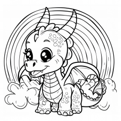 Dragão para imprimir e colorir