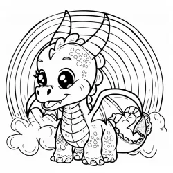 Dragão para imprimir e colorir