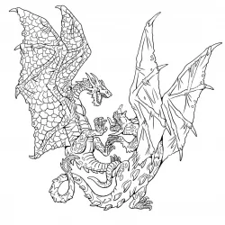 Dragão para imprimir e colorir