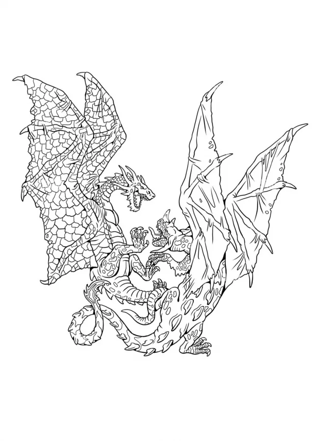 Dragão para imprimir e colorir