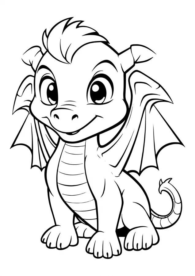 Dragão para imprimir e colorir