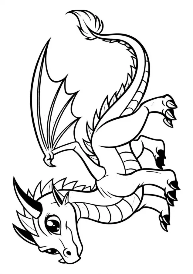 Dragão para imprimir e colorir