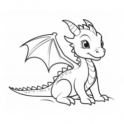 Dragão para imprimir e colorir