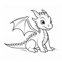 Dragão para imprimir e colorir
