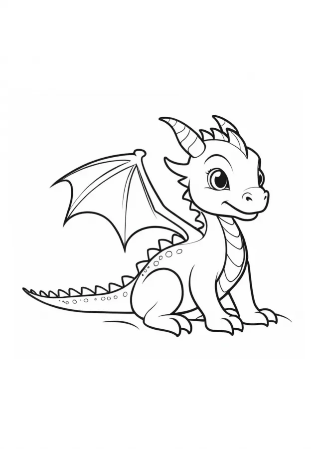 Dragão para imprimir e colorir
