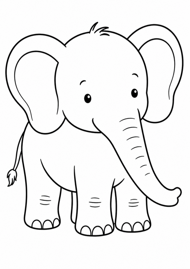 Elefante para imprimir e colorir