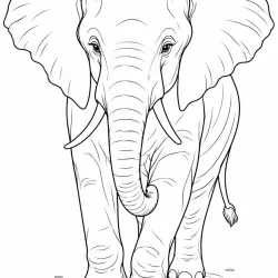 Elefante para imprimir e colorir