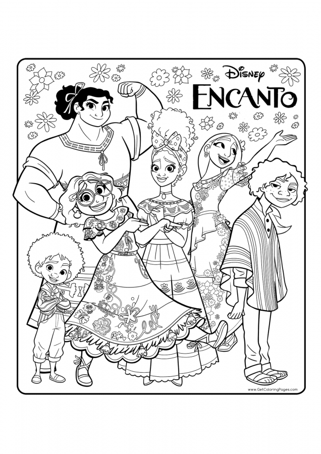 Encanto para imprimir e colorir