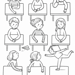 Escola para imprimir e colorir