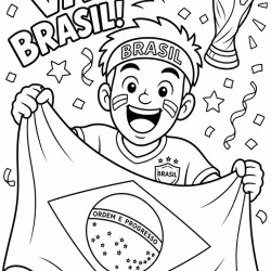 Copa do Mundo para imprimir e colorir