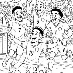 Copa do Mundo para imprimir e colorir