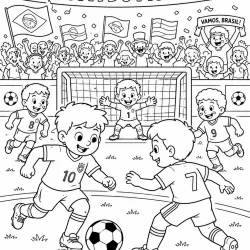 Copa do Mundo para imprimir e colorir