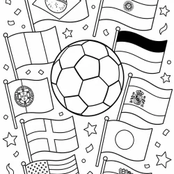 Copa do Mundo para imprimir e colorir